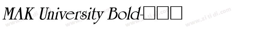 MAK University Bold字体转换